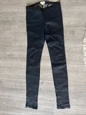 Helmut Lang Dark Navy Leather Pants